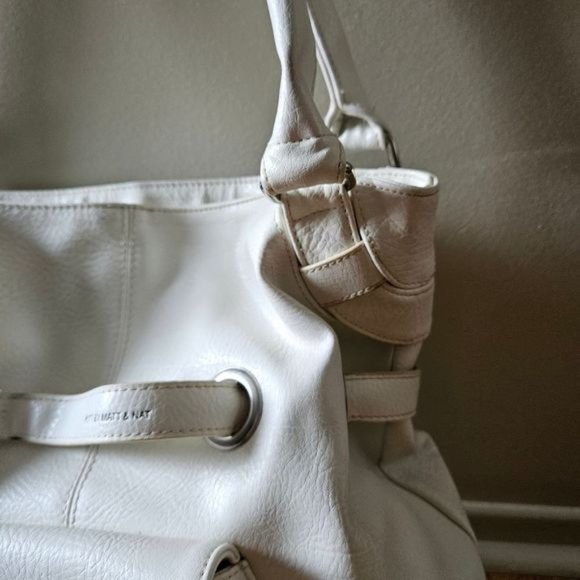 Matt And Nat Vegan Leather Tote Bag White. - Picture 7 of 11